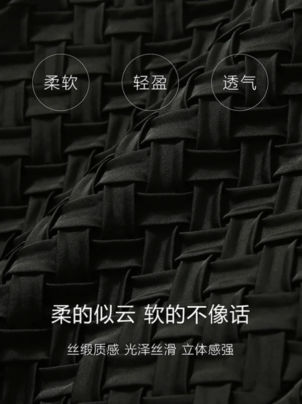名媛轻奢气质高级感醋酸连衣裙法式复古优雅遮肉惊艳小个子小黑裙 - 图片 4
