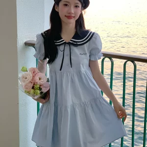 海盐芝士学院风海军领连衣裙学生初中生日系甜美初恋东京岁时记JK