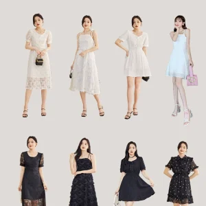 高端气质连衣裙2025新款女新中式蕾丝裙漂亮洋气法式雪纺碎花裙夏
