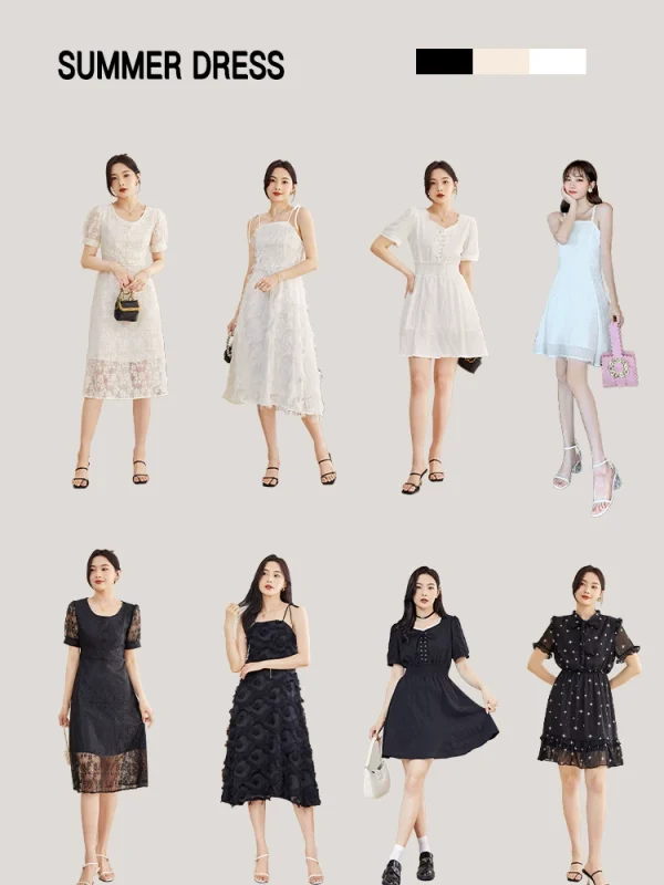 高端气质连衣裙2025新款女新中式蕾丝裙漂亮洋气法式雪纺碎花裙夏