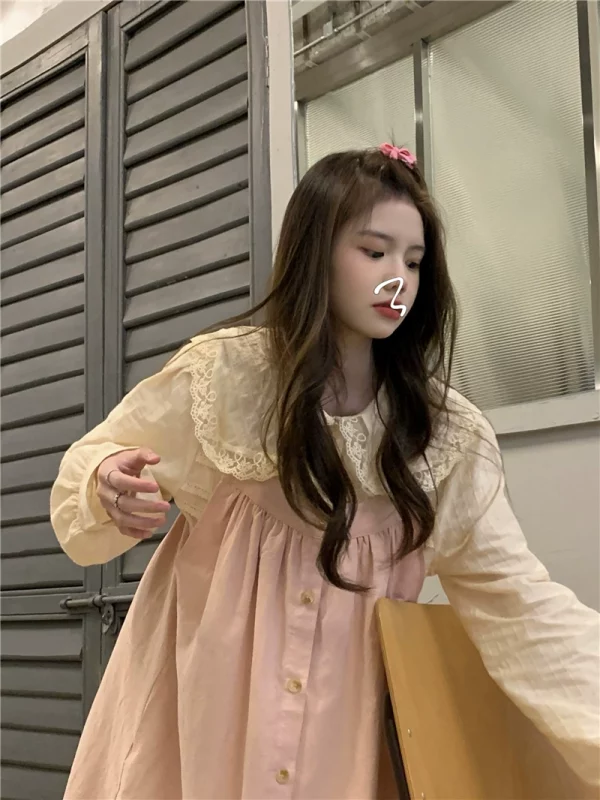 温柔长裙粉色背带裙女夏季2023新款小个子套装裙裙子吊带裙连衣裙 - 图片 2