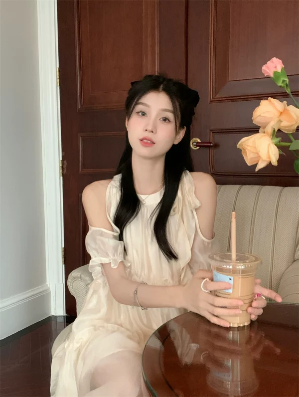 夏季纯欲风甜美初恋设计感温柔气质连衣裙法式艺术感裙子轻奢女装 - 图片 2