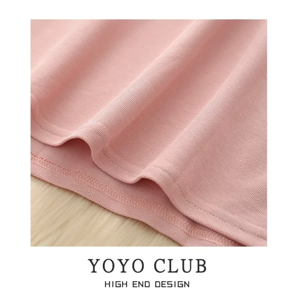 YOYO CLUB大码女装拼色收腰A字连衣裙夏季初恋奶甜胖MM显瘦POLO裙 - 图片 4